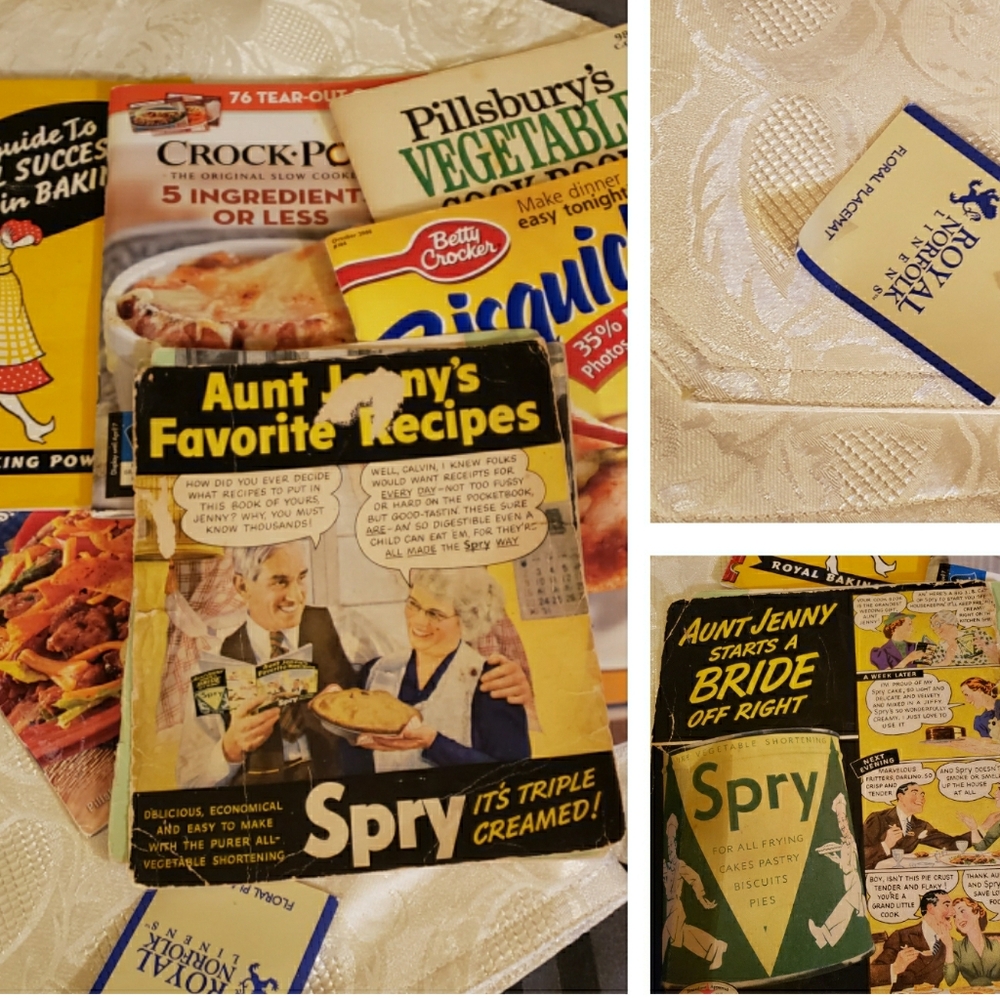 Lot Includes Vintage Aunt Jenny's Favorite Recipes Cookbook & much more